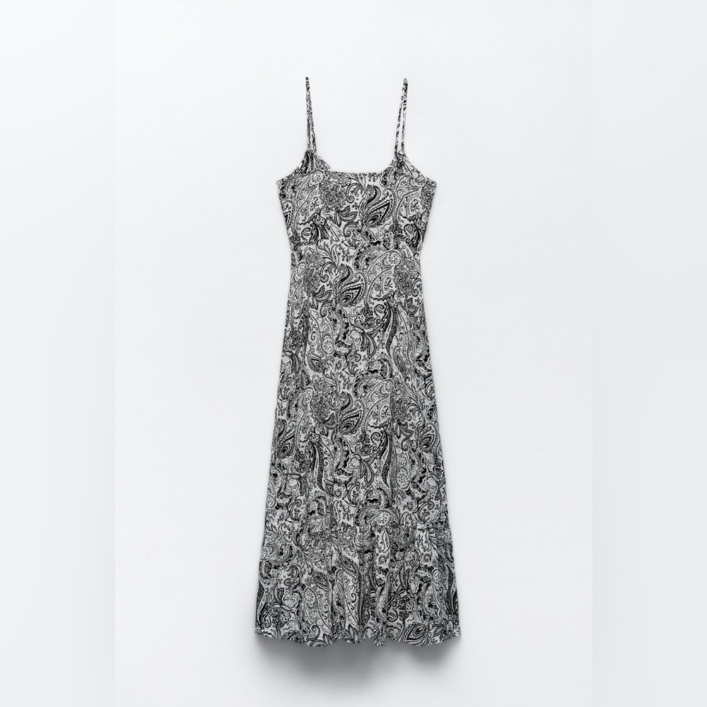 Zara Printed Rustic Midi Dress